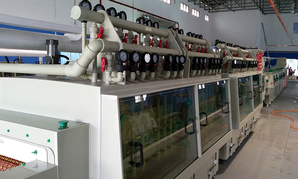 Photochemical etching line
